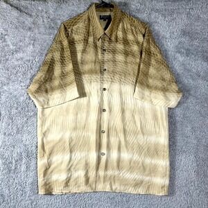 Vintage Bassiri Uomo Shirt Mens‎ Large Multicolor Snakeskin Print Short Sleeve